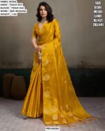 Beautiful Wedding Wear Saree With Woven Motifs