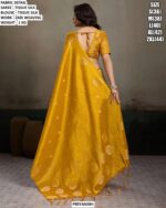Beautiful Wedding Wear Saree With Woven Motifs