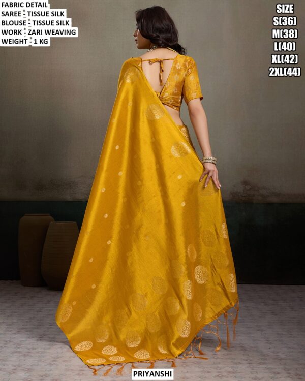 Beautiful Wedding Wear Saree With Woven Motifs