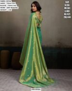 Beautiful Wedding Wear Saree With Woven Motifs