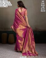 Beautiful Wedding Wear Saree With Woven Motifs