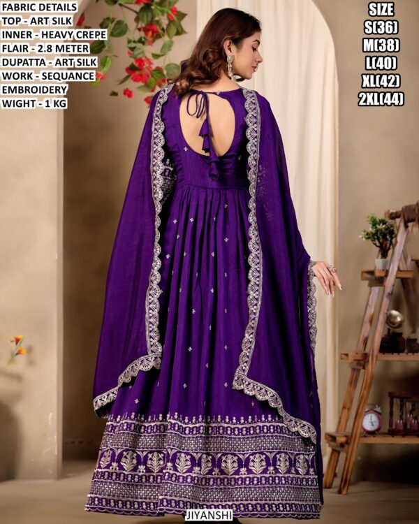 Premium Sequence Embroidered Gown For Women