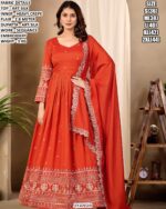 Premium Sequence Embroidered Gown For Women