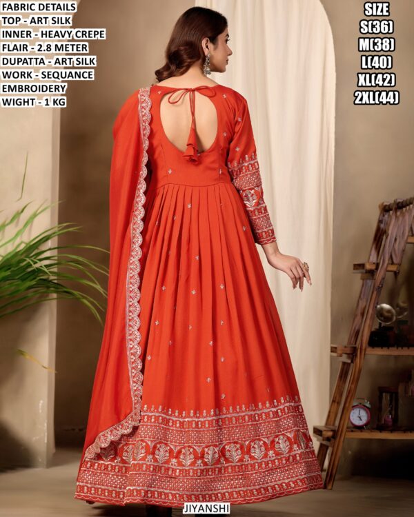 Premium Sequence Embroidered Gown For Women