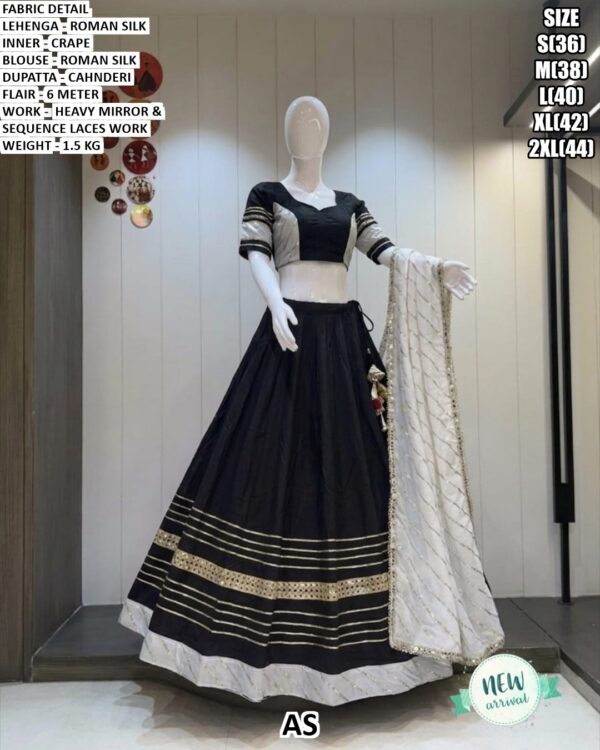 Navratri Heavy Mirror Work Lehenga For Women