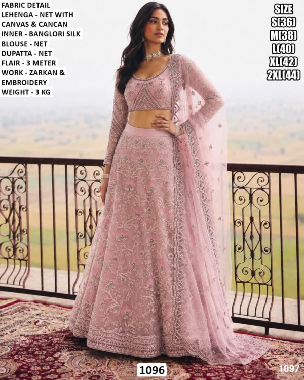 Beautiful Wedding Wear Net Lehenga For Women