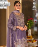 Embroidered Kurta Set With Dhoti Style Bottom