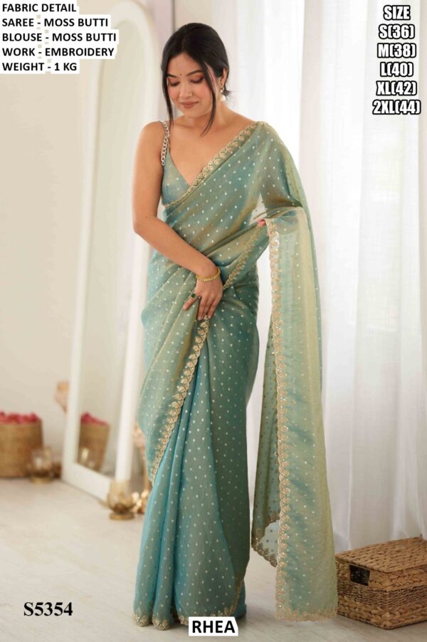 Elegant Party Wear Saree With Designer Border