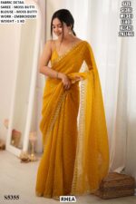 Elegant Party Wear Saree With Designer Border