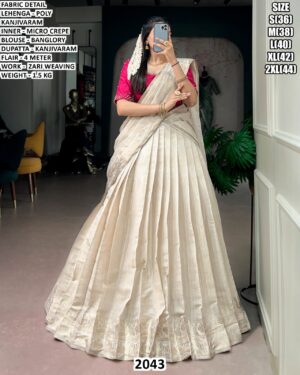 Traditional Kanjivaram Lehenga Choli For Women