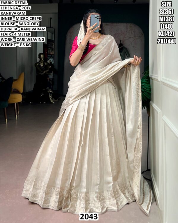 Traditional Kanjivaram Lehenga Choli For Women