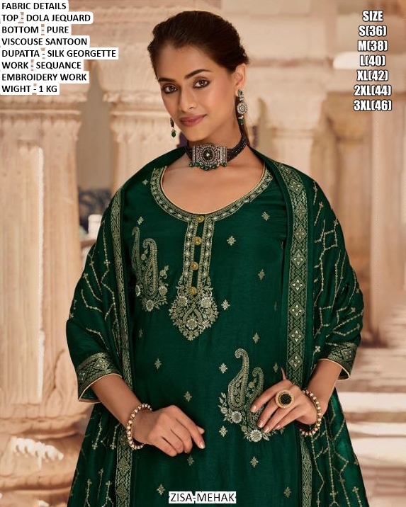 Wedding Wear Suit With Sequence Embroidery