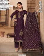Wedding Wear Suit With Sequence Embroidery