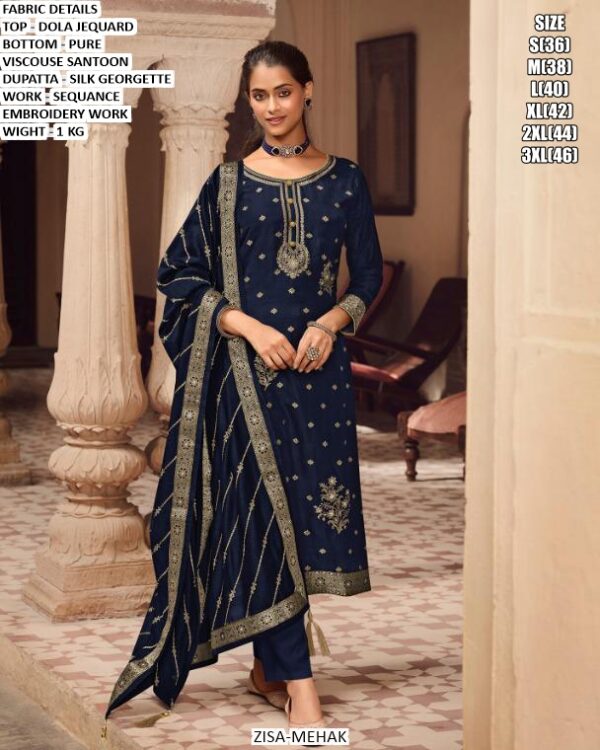 Wedding Wear Suit With Sequence Embroidery
