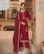 Wedding Wear Suit With Sequence Embroidery