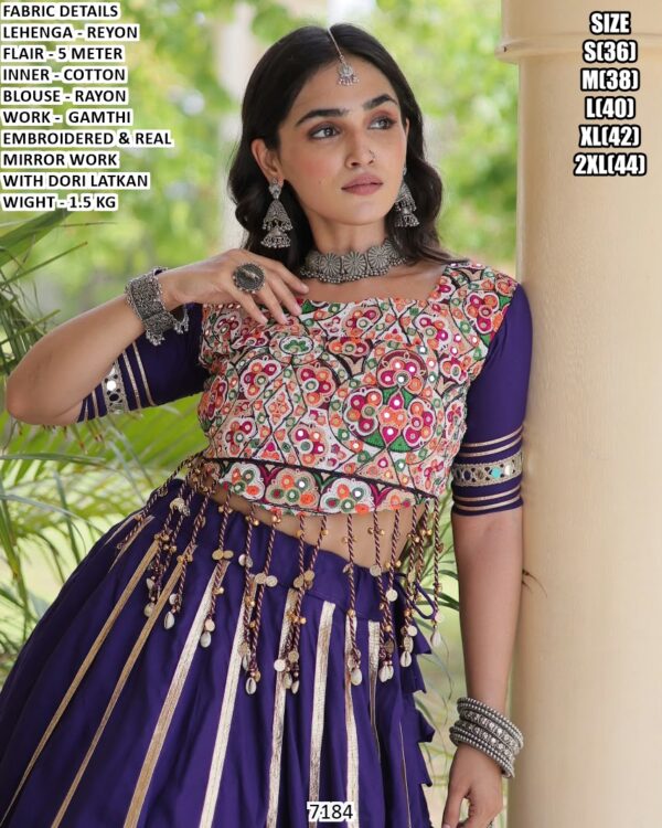 Festive Wear Lehenga Choli With Real Mirror Work