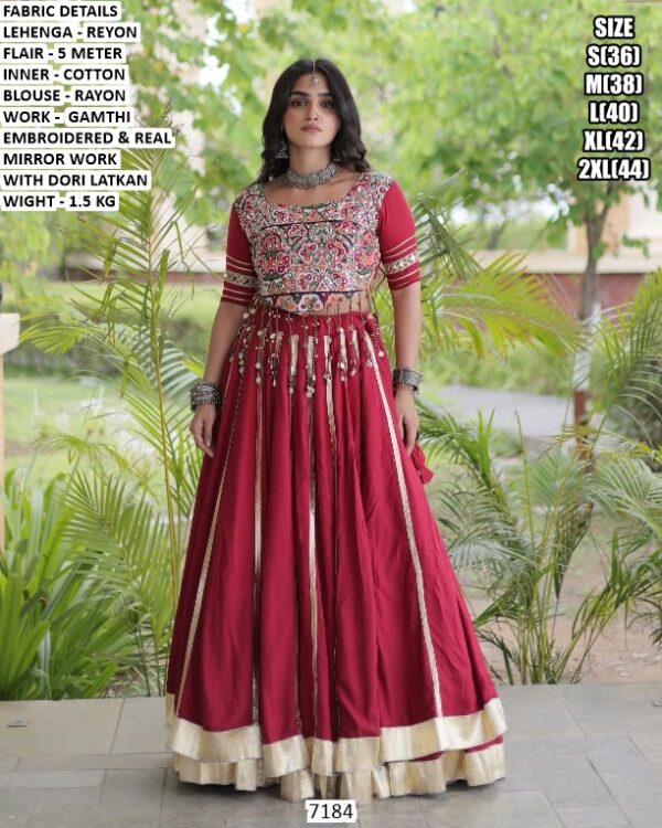 Festive Wear Lehenga Choli With Real Mirror Work