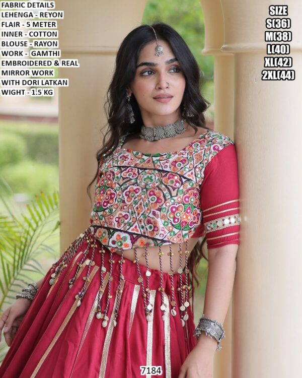 Festive Wear Lehenga Choli With Real Mirror Work