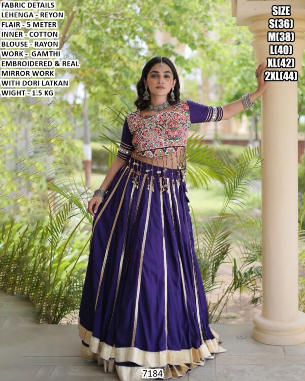 Festive Wear Lehenga Choli With Real Mirror Work