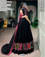 Designer Khadi Cotton Lehenga With Patchwork