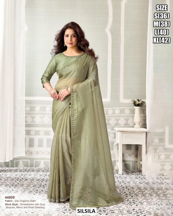Designer Party Wear Saree With Sequin Work