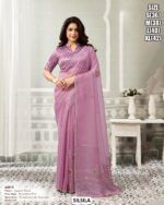 Designer Party Wear Saree With Sequin Work