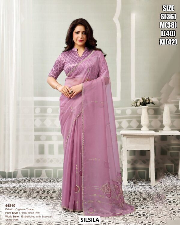 Designer Party Wear Saree With Sequin Work