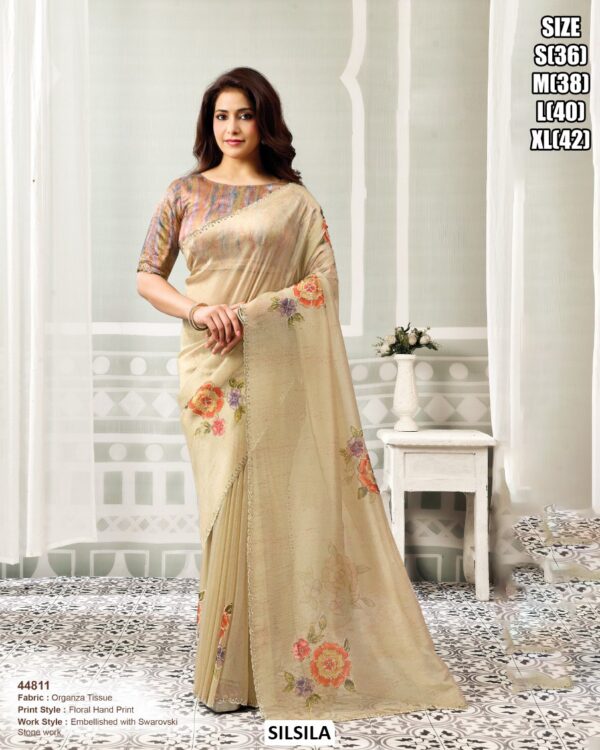 Designer Party Wear Saree With Sequin Work