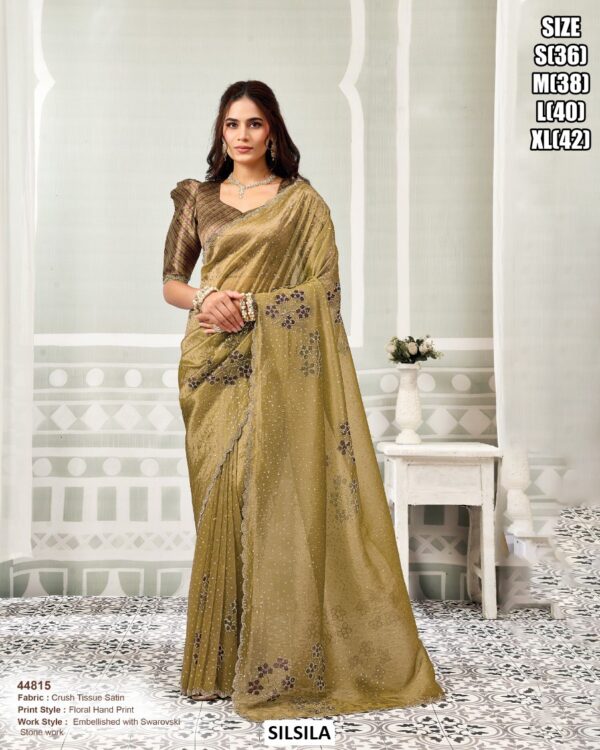 Designer Party Wear Saree With Sequin Work