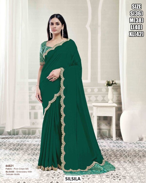 Designer Party Wear Saree With Sequin Work