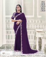 Designer Party Wear Saree With Sequin Work