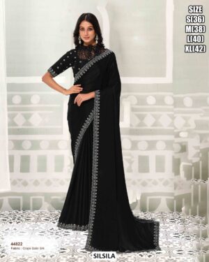 Designer Party Wear Saree With Sequin Work