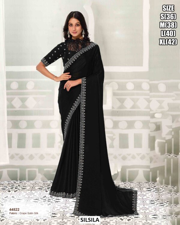 Designer Party Wear Saree With Sequin Work