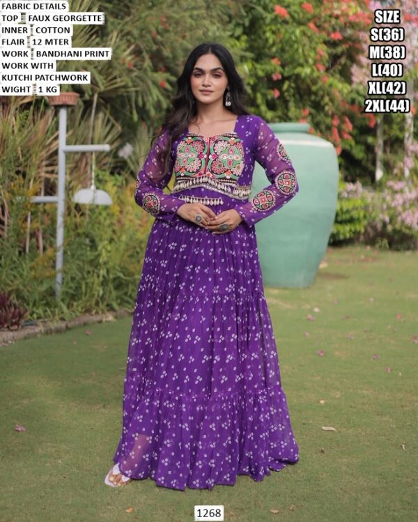 Kutchi Patchwork Gown For Special Occasions