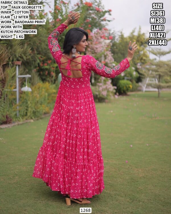 Kutchi Patchwork Gown For Special Occasions