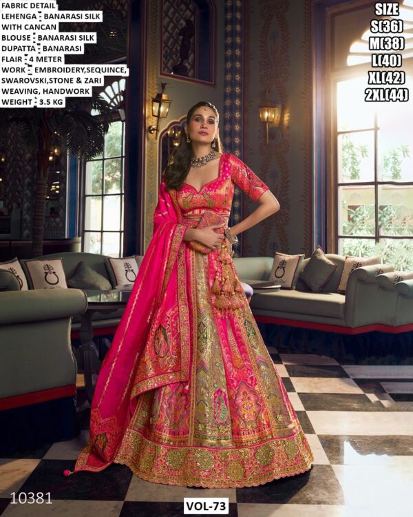 Designer Banarasi Silk Lehenga Choli For Women