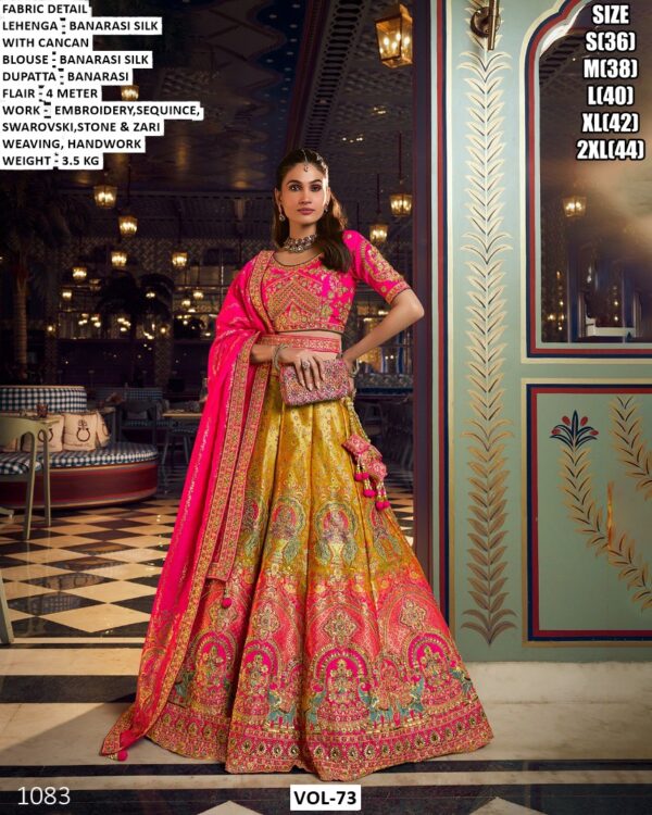 Designer Banarasi Silk Lehenga Choli For Women