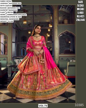 Designer Banarasi Silk Lehenga Choli For Women