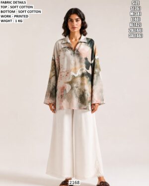 Stylish Printed Tunic With Wide Leg Palazzo