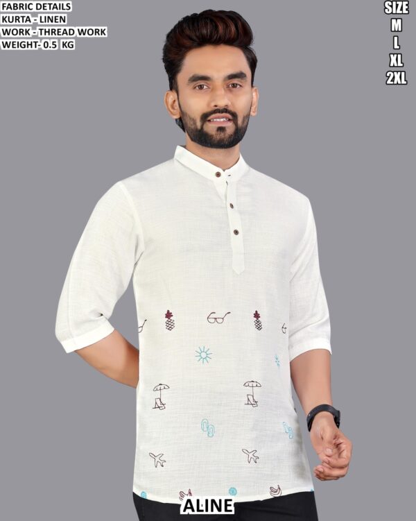 Modern Linen Kurta For Men’s Casual Outings