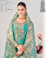 Designer Silk Kurta Palazzo With Dupatta For Women