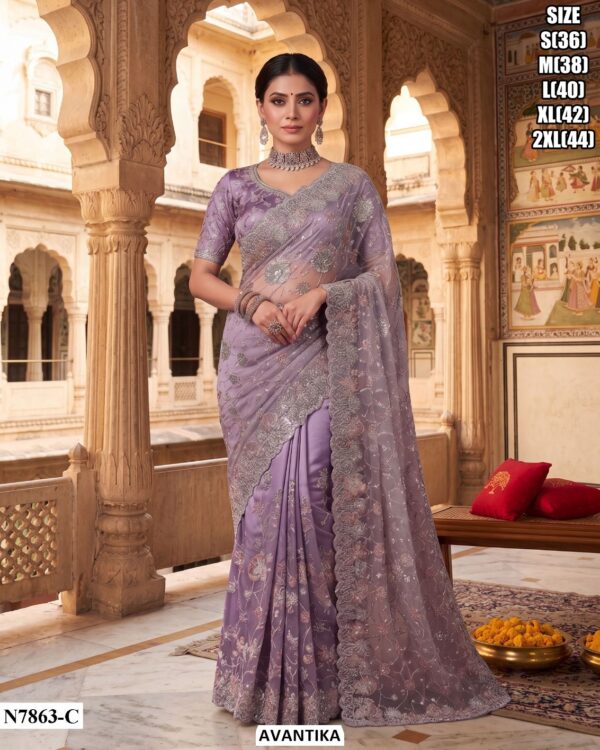 Premium Embroidered Designer Saree Collection
