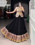 Designer Printed Lehenga With Jacket Style Blouse