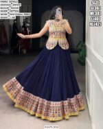 Designer Printed Lehenga With Jacket Style Blouse