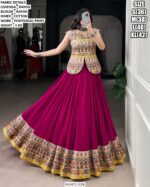 Designer Printed Lehenga With Jacket Style Blouse