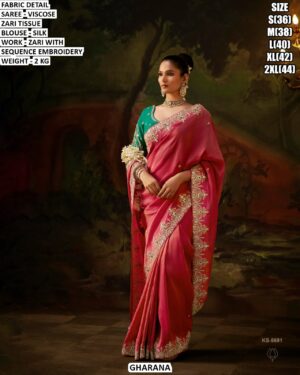 Festive Wear Zari Tissue Saree For Women