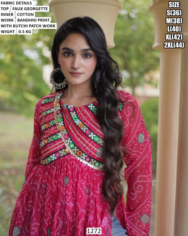 Bandhani Print Indo Western Long Kurta
