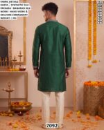 Men Embroidered Silk Kurta Pajama Set