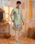 Men Embroidered Silk Kurta Pajama Set