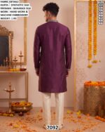 Men Embroidered Silk Kurta Pajama Set